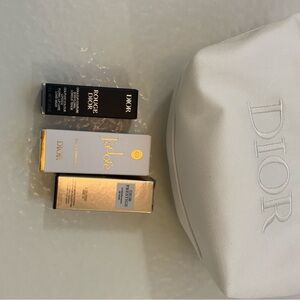 Dior Beauty Collection with Elegant White Pouch